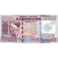 P44a Guinea - 5000 Francs Year 2010 (Comm.)